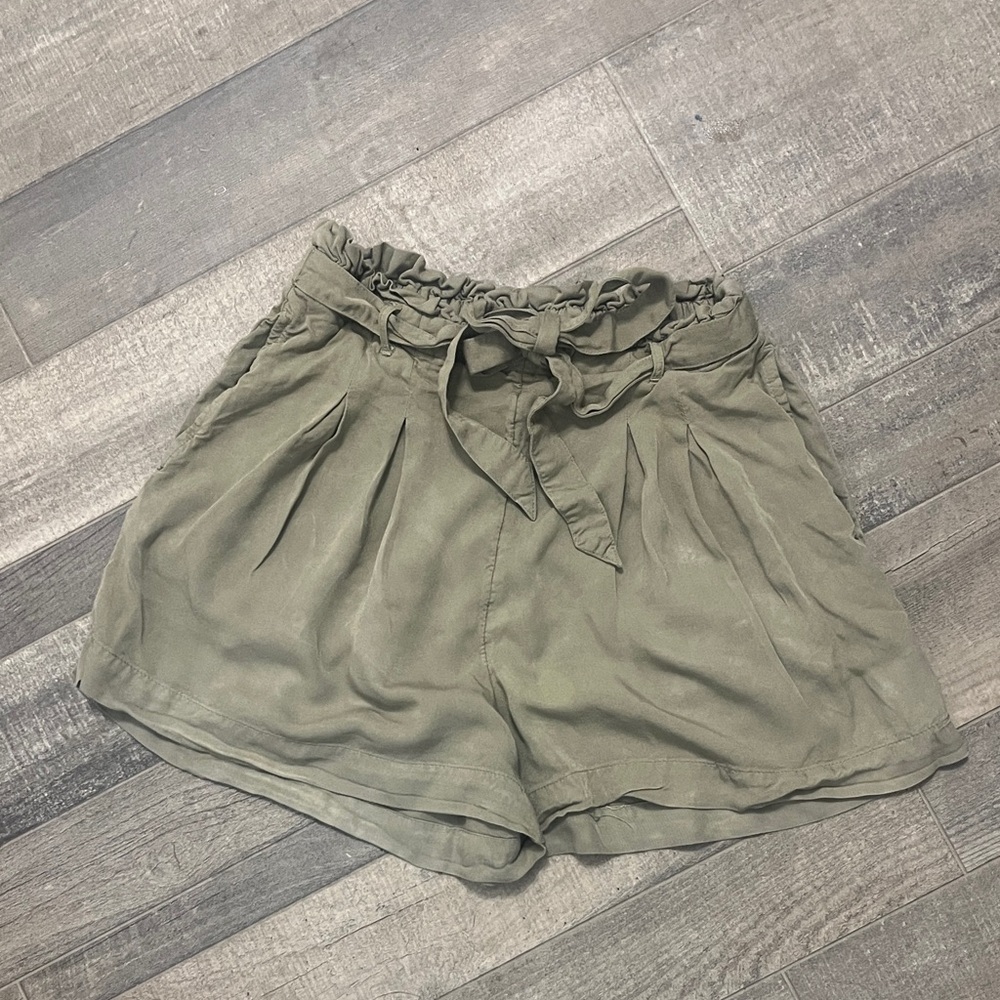 American Eagle Outfitters Sage Green High Waist Shorts